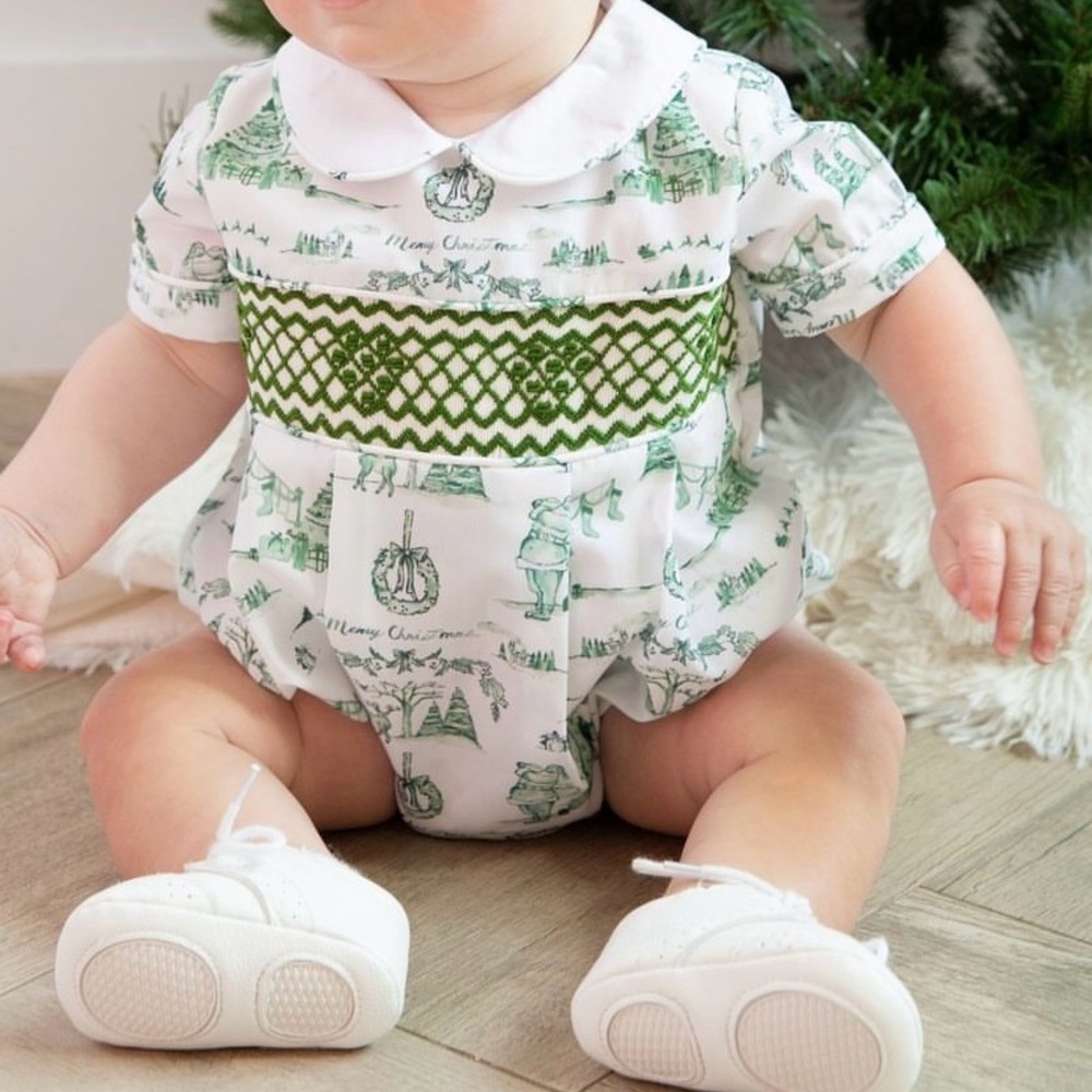 NWT Ann + Reeves Christmas Toile Bubble 3t